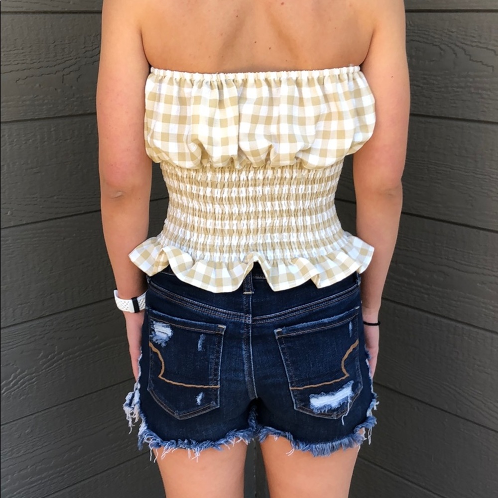 Chloah Gingham Crop Top - Picture 3 of 4